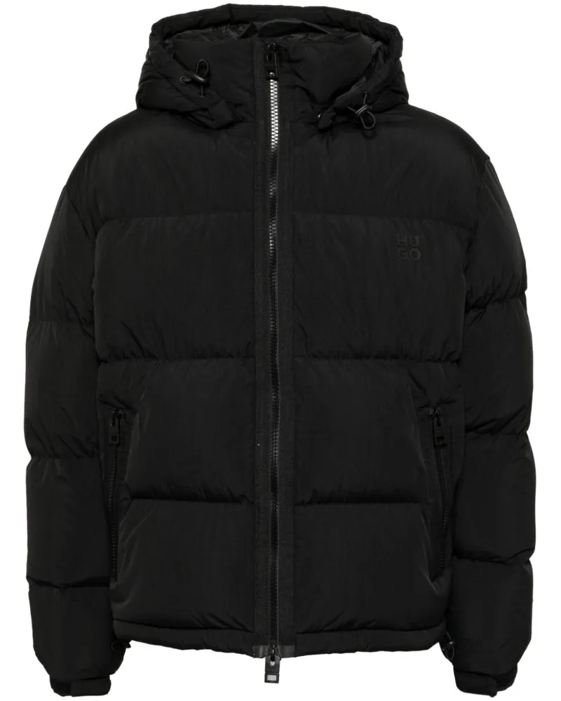 HUGO BOSS Wasserabweisende Daunenjacke - Schwarz Schwarz