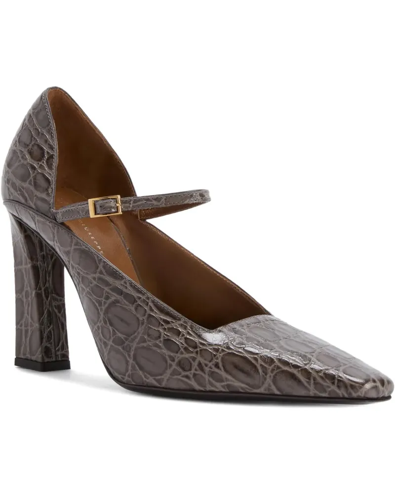 Giuseppe Zanotti Brita Pumps mit Kroko-Effekt 90mm - Grau Grau