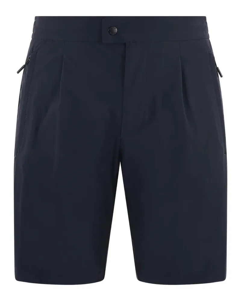 People of Shibuya pleated zip-pocket shorts - Blau Blau