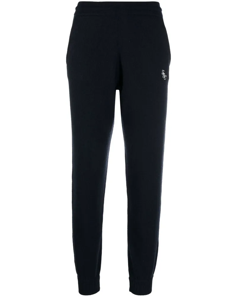 SPORTY & RICH Jogginghose aus Kaschmir - Blau Blau