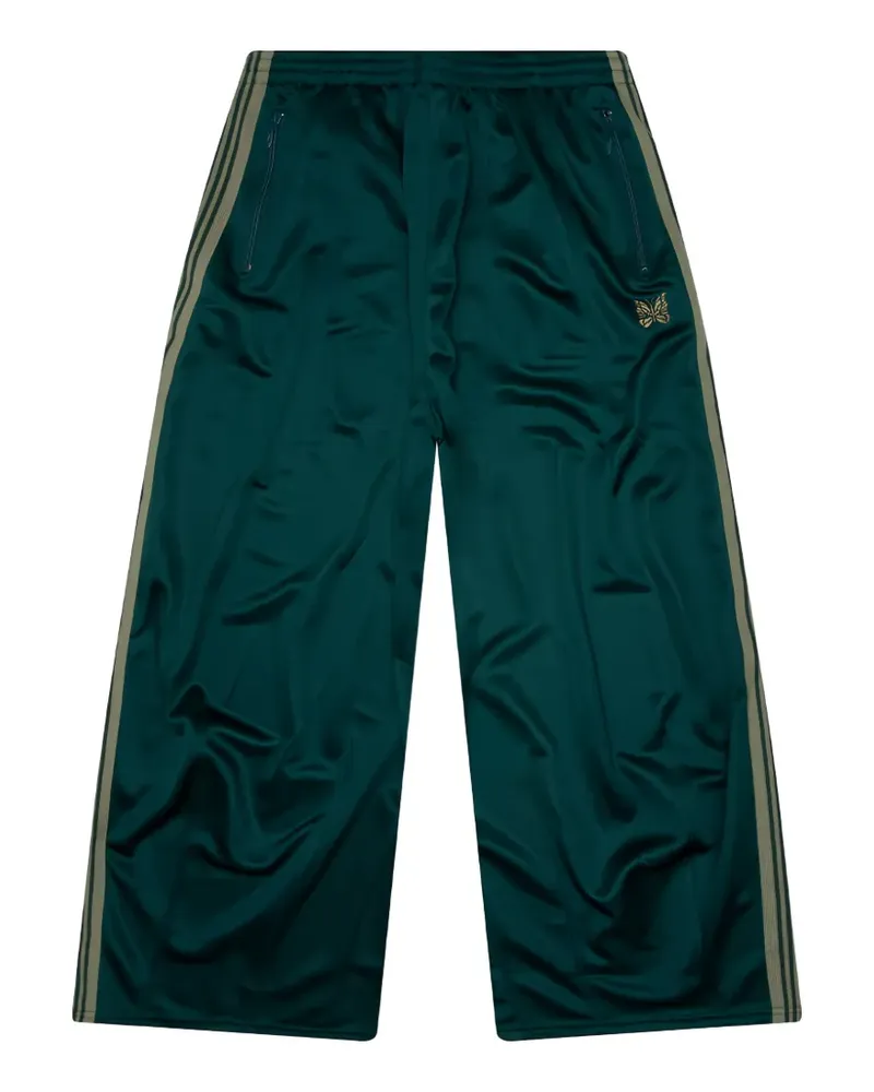 NEEDLES Poly Smooth H.D. side-stripe track pants - Grün Grün