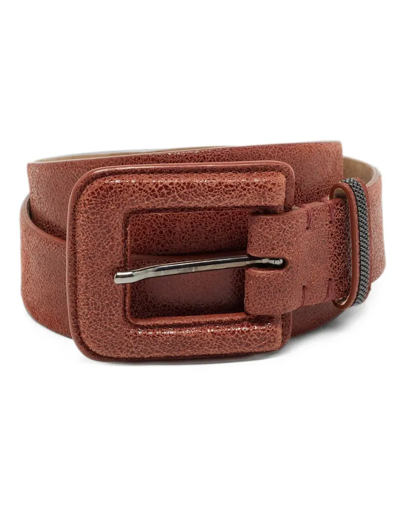 Brunello Cucinelli buckle leather belt - Braun Braun