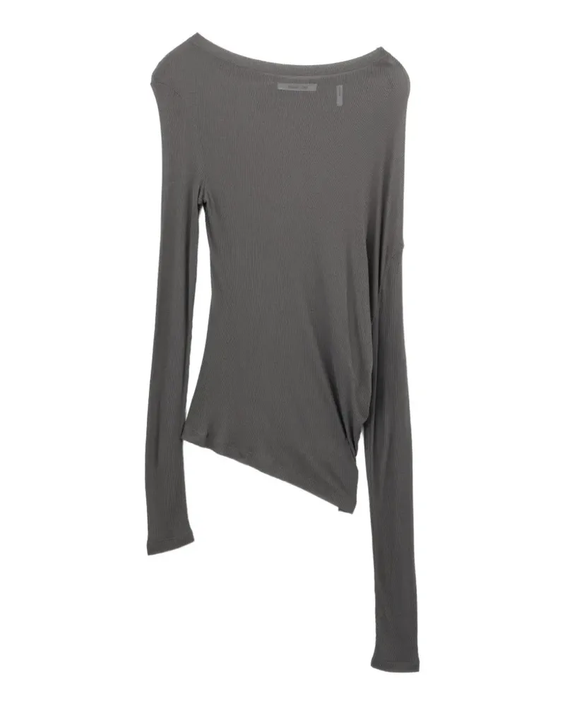 Helmut Lang Semi-transparentes Oberteil - Grau Grau