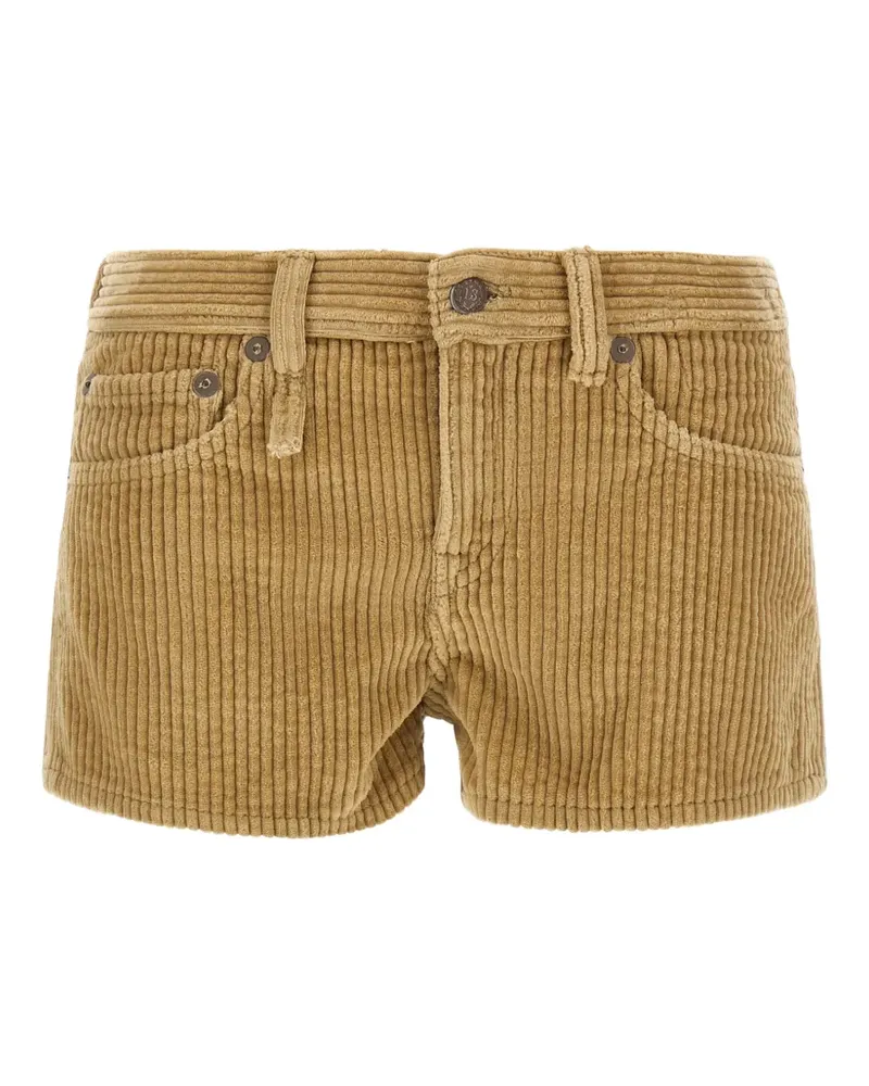 R13 Effie corduroy shorts - Nude Nude