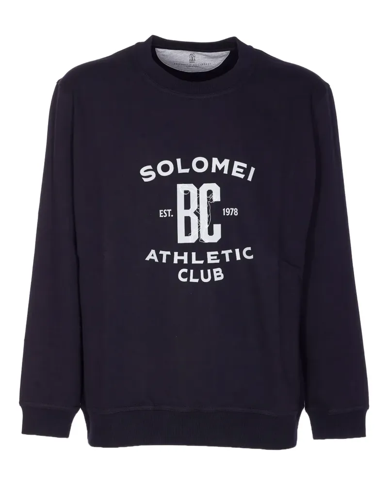 Brunello Cucinelli Athletic Club Sweatshirt mit Print - Blau Blau