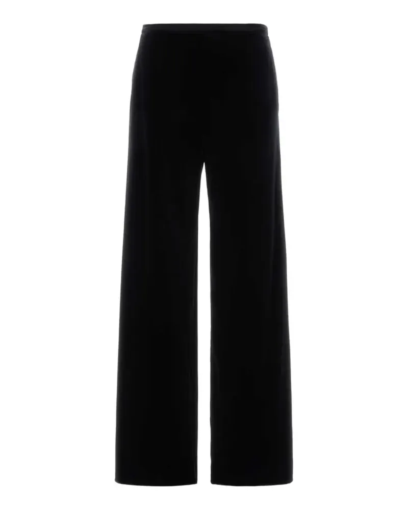 Alberta Ferretti Palazzohose aus Samt - Schwarz Schwarz
