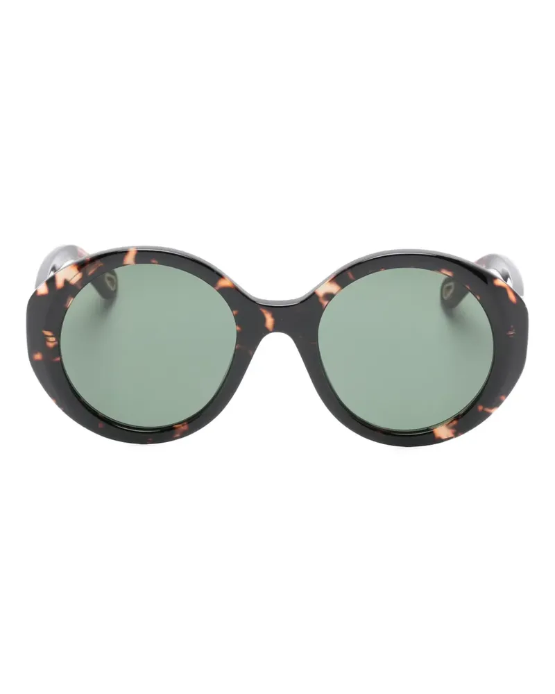 Chloé Sonnenbrille mit ovalem Gestell - Braun Braun