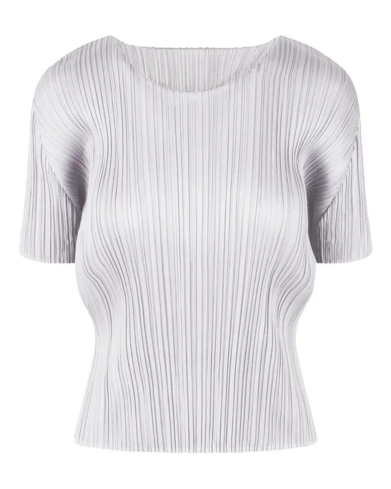 Issey Miyake Top mit Falten - Grau Grau