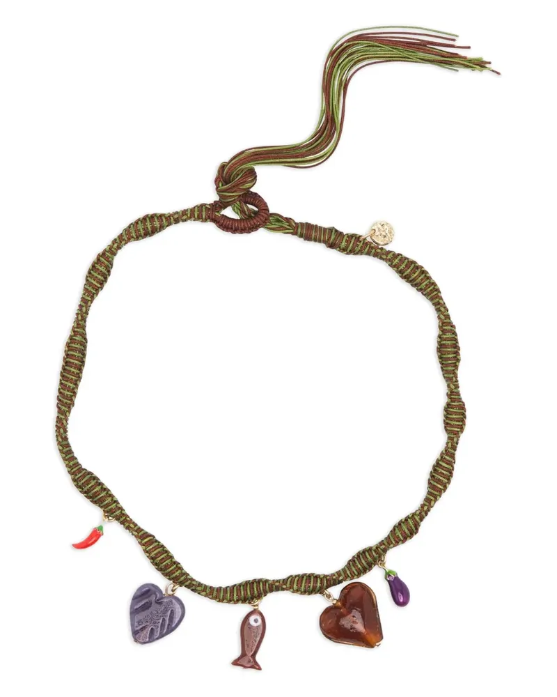 ALEMAIS Halskette mit Bijoux-Anhänger - Grün Grün
