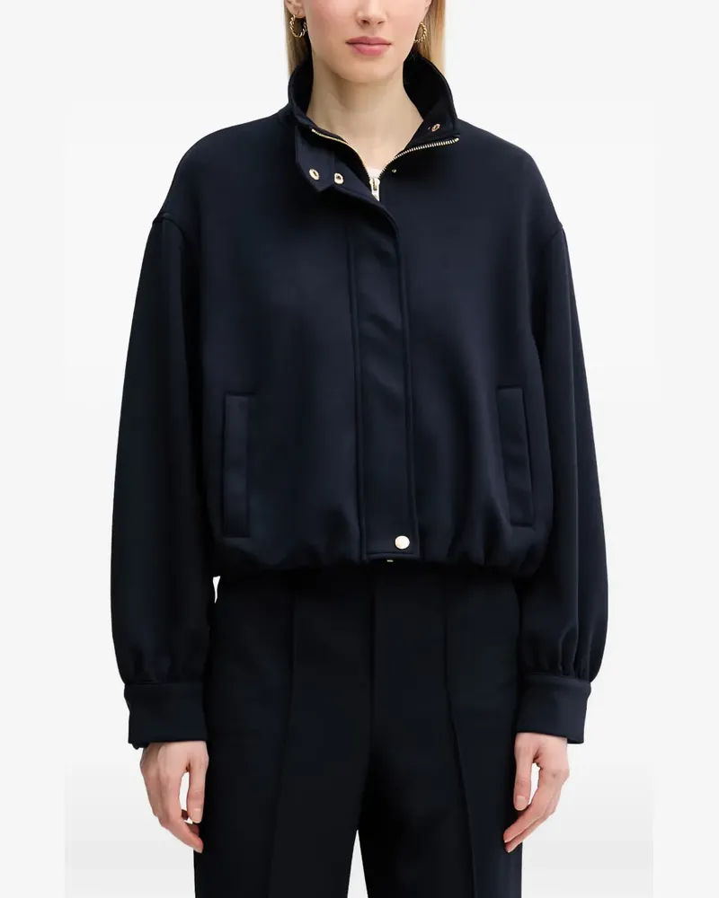 Oui  high-neck zip-up bomber jacket - Blau Blau