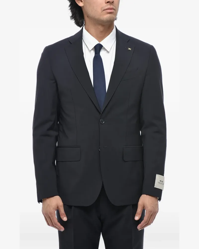 Corneliani CC Collection single-breasted virgin wool suit - Schwarz Schwarz