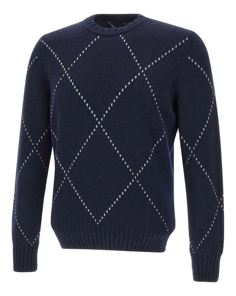 Gran Sasso Pullover mit Rautenmuster - Blau Blau
