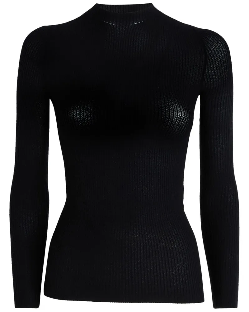 Balenciaga Strickpullover mit Rundhalsausschnitt - Schwarz Schwarz