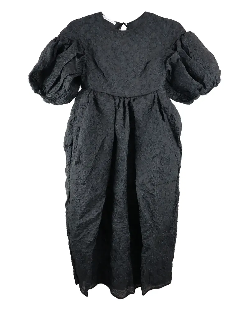 Cecilie Bahnsen Midikleid mit Puffärmeln - Schwarz Schwarz
