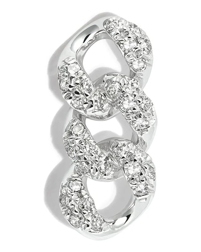 SHAY 18kt Weißgoldohrstecker mit Diamanten - Silber Silber