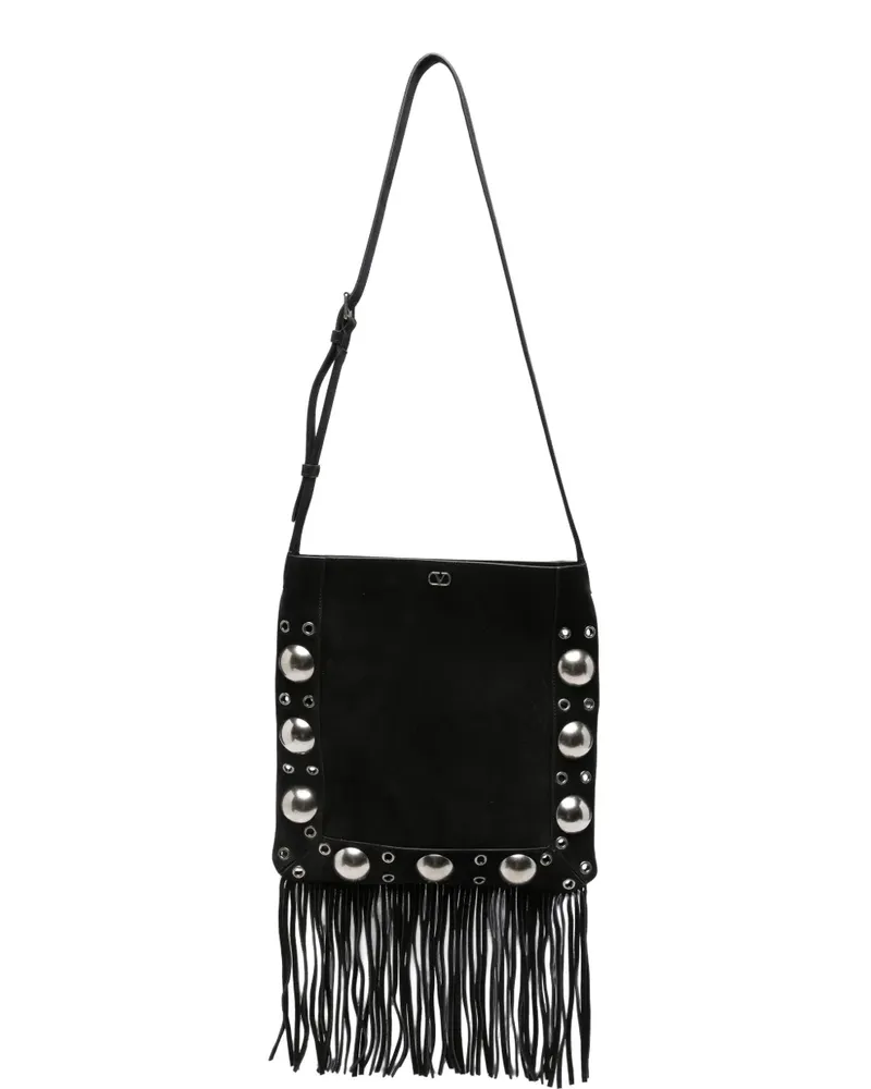Valentino Garavani Tote Bag mit Nieten und Fransen - Schwarz Schwarz