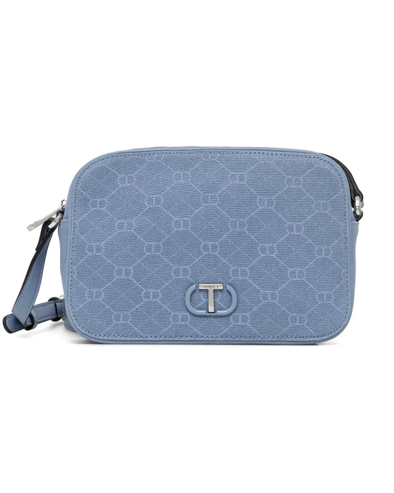 Twin-Set Umhängetasche mit Logo - Blau Blau