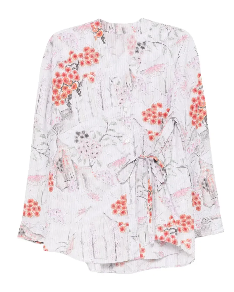 JNBY Hemd mit botanischem Print - Grau Grau