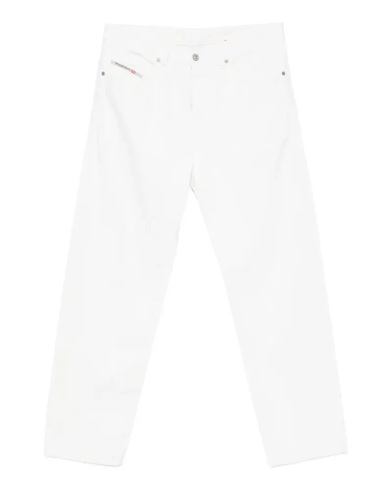 Diesel logo-patch straight-leg jeans - Weiß Weiß