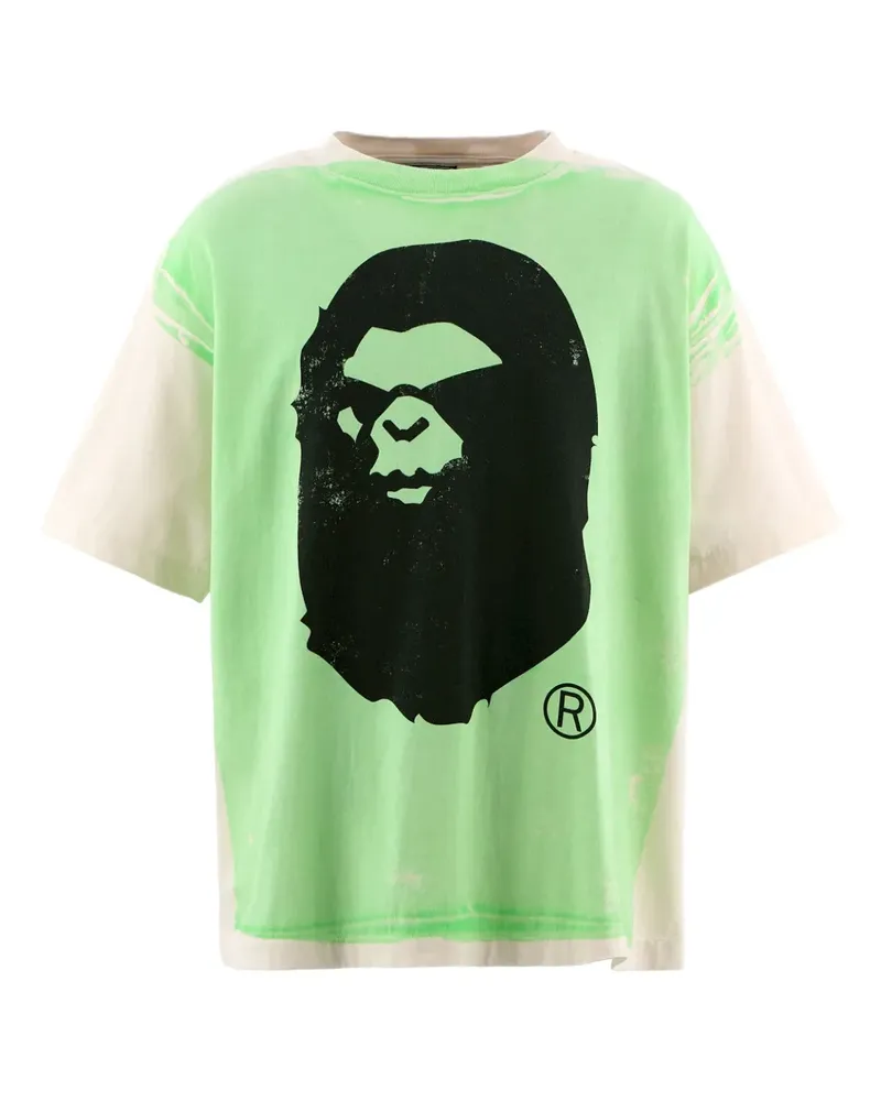 SAINT MXXXXXX x Bape cotton T-shirt - Grün Grün