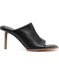 Jacquemus Les Mules Rond Carré Mules Schwarz