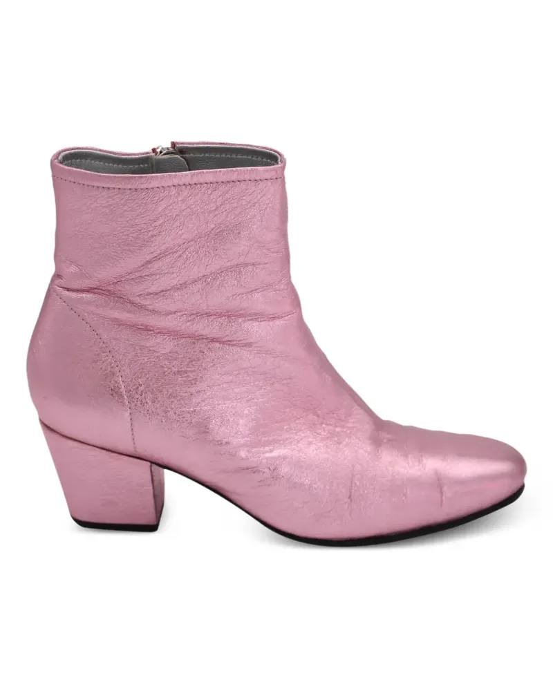 ALEXACHUNG Beatnik Stiefeletten im Metallic-Look - Rosa Rosa