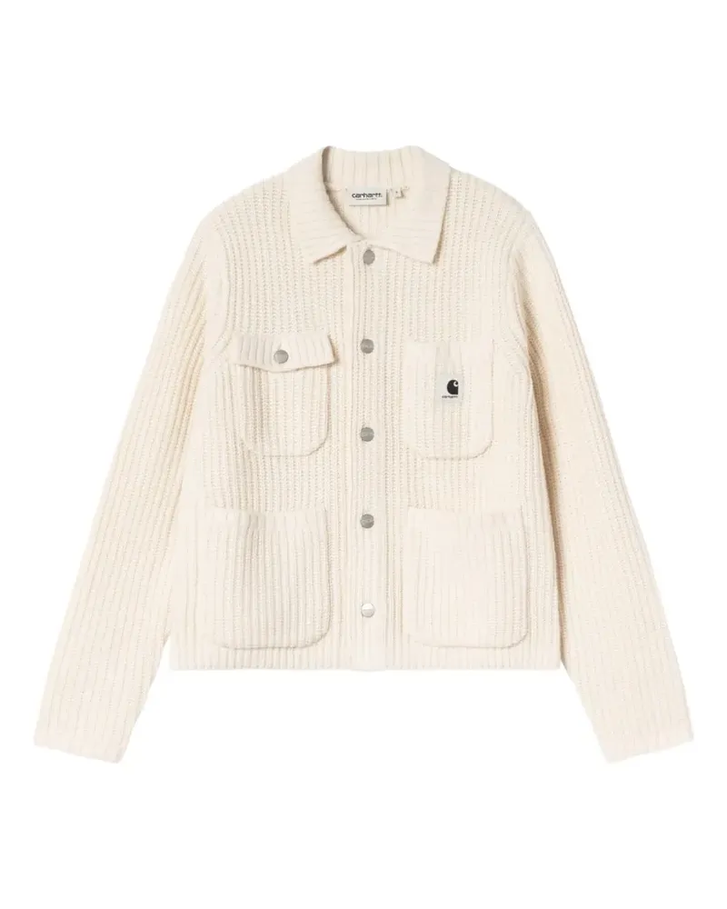 Carhartt WIP Gerippter Michigan Cardigan - Weiß Weiß