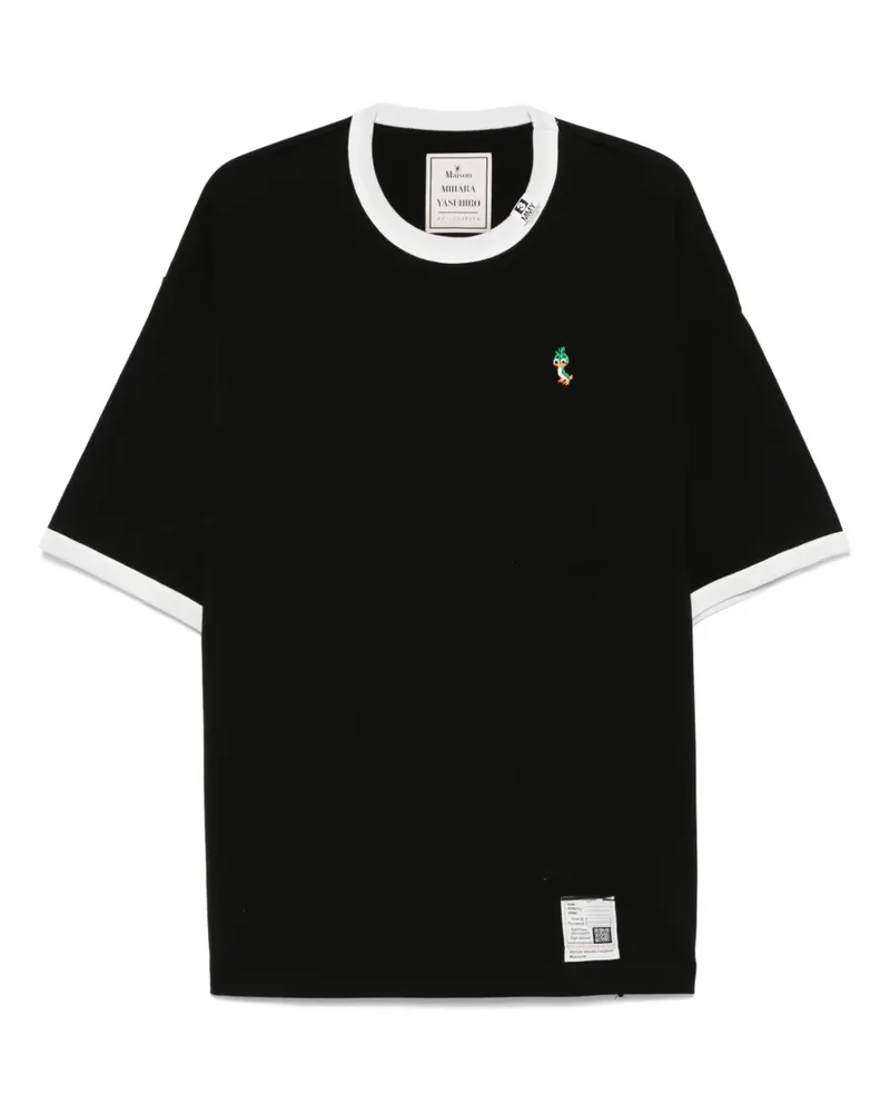 MIHARAYASUHIRO T-Shirt mit Leon-Stickerei - Schwarz Schwarz