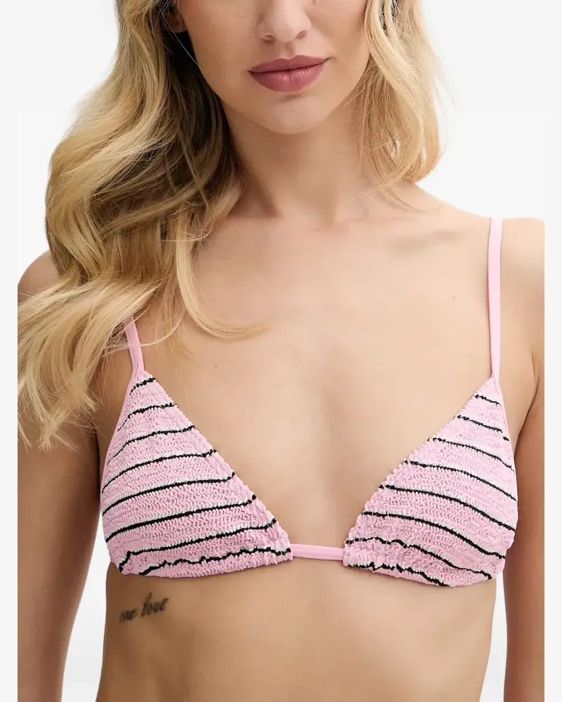 bond-eye Anisha Bikinioberteil mit Streifen - Rosa Rosa