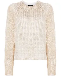 Avant Toi Pullover im Metallic-Look Gold