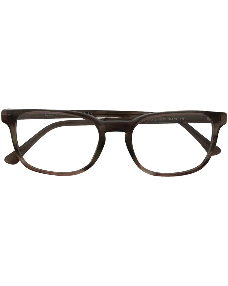 Ray Ban Brille mit eckigem Gestell - Braun Braun