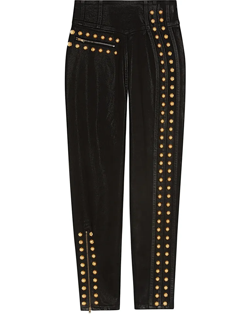 Gucci Beschichtete Jeans mit Nieten - Schwarz Schwarz