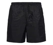 Badeshorts mit Logo-Schild - Schwarz