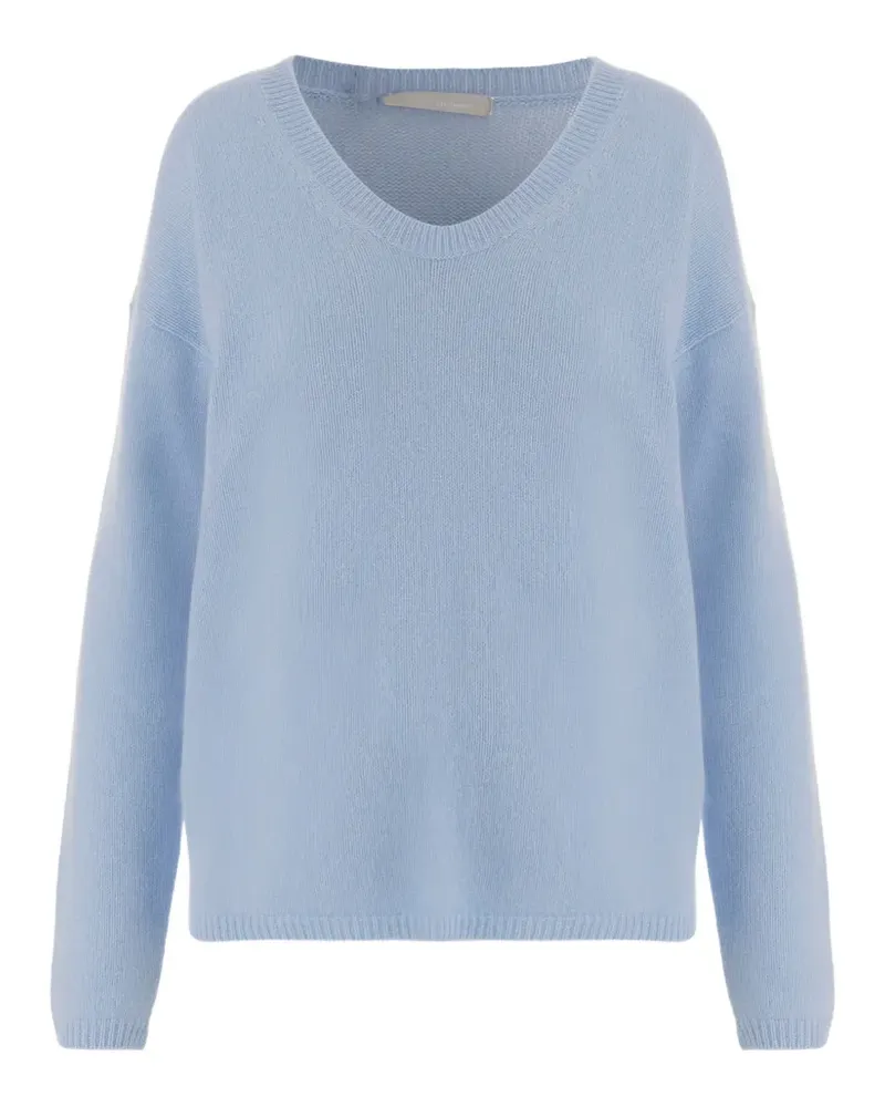 ALLUDE V-neck ribbed sweater - Blau Blau