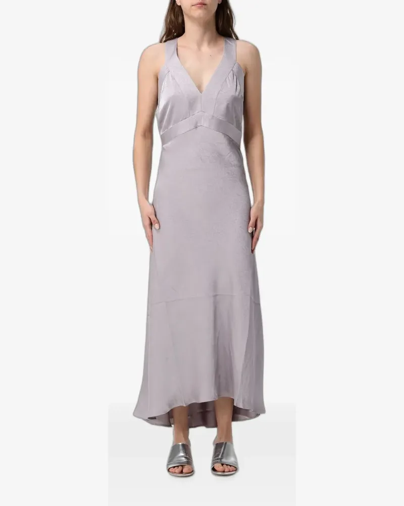 HUGO BOSS Danden floral-jacquard asymmetric dress - Violett Violett