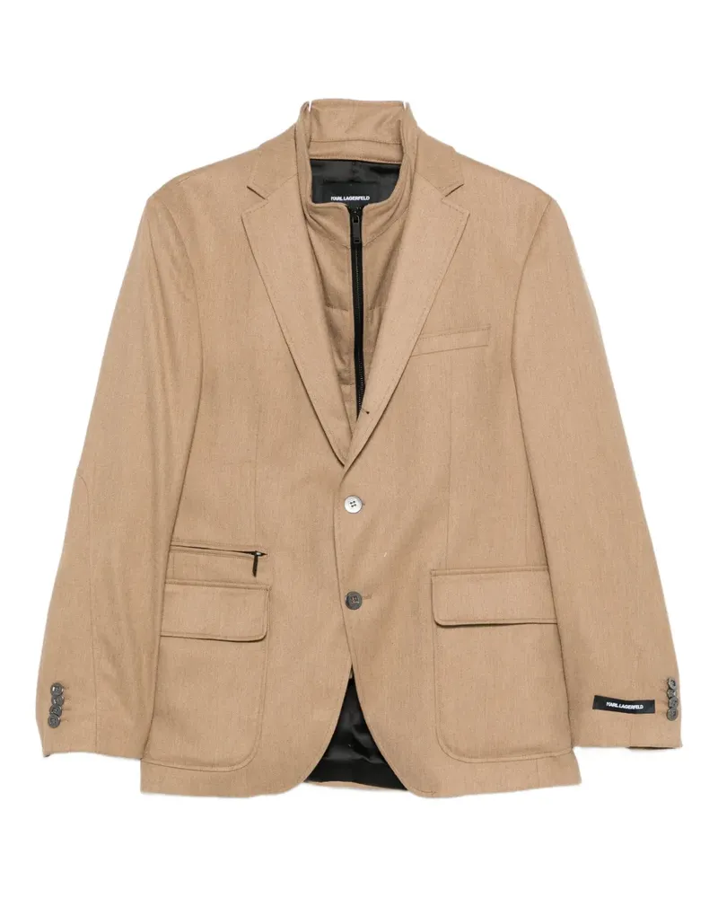 Karl Lagerfeld single-breasted blazer - Nude Nude