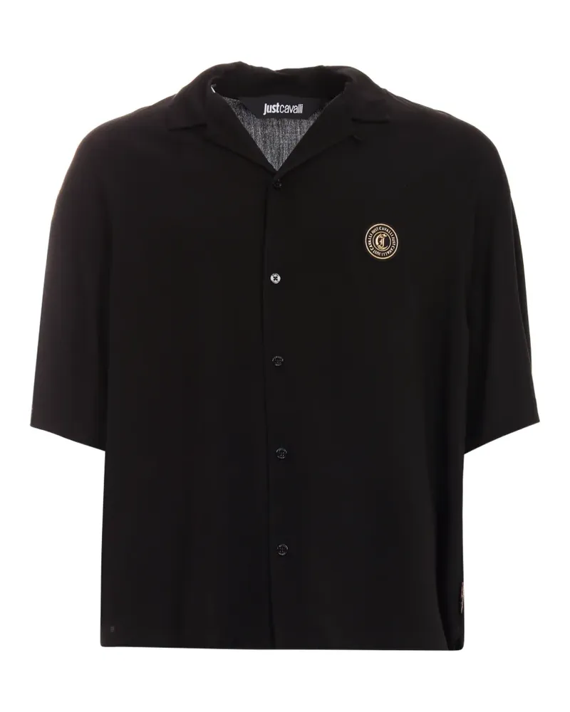 Just Cavalli Hemd mit Logo-Print - Schwarz Schwarz