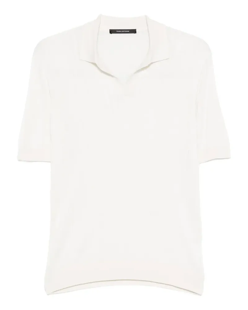 Tagliatore T-Shirt mit Poloshirtkragen - Nude Nude