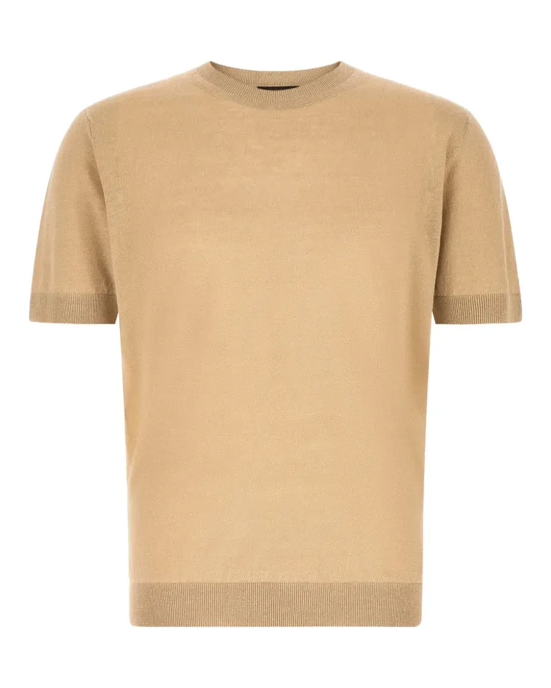 Zanone T-Shirt mit Rundhalsausschnitt - Nude Nude