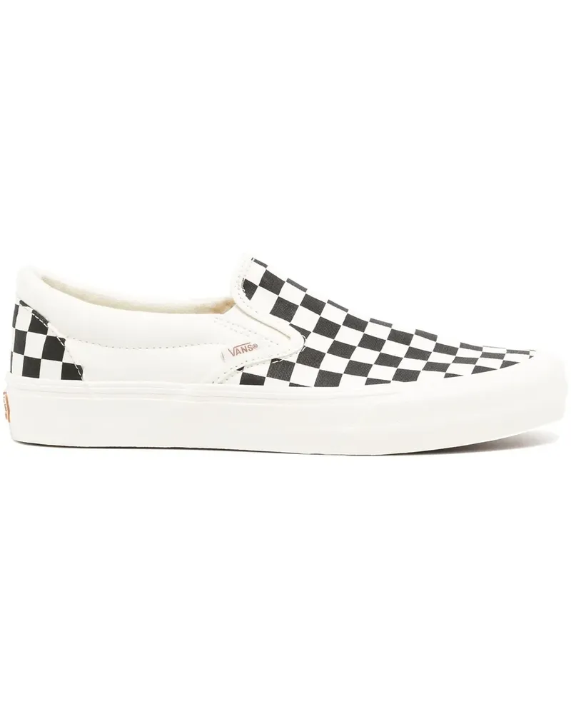 Vans Karierte Slip-On-Sneakers - Schwarz Schwarz