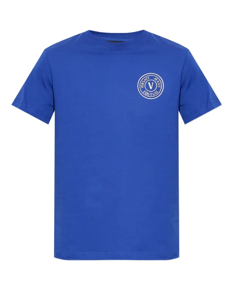 Versace Jeans T-Shirt mit Logo-Print - Blau Blau