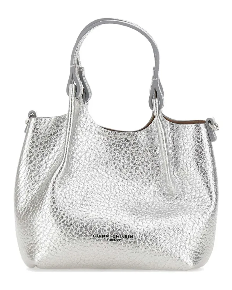 Gianni Chiarini Dua grained-leather tote bag - Silber Silber