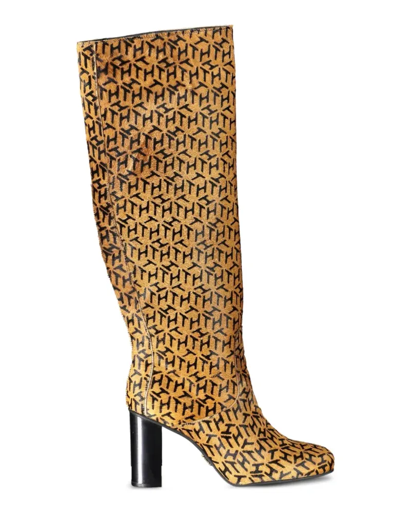 Tommy Hilfiger monogram-pattern boots - Nude Nude