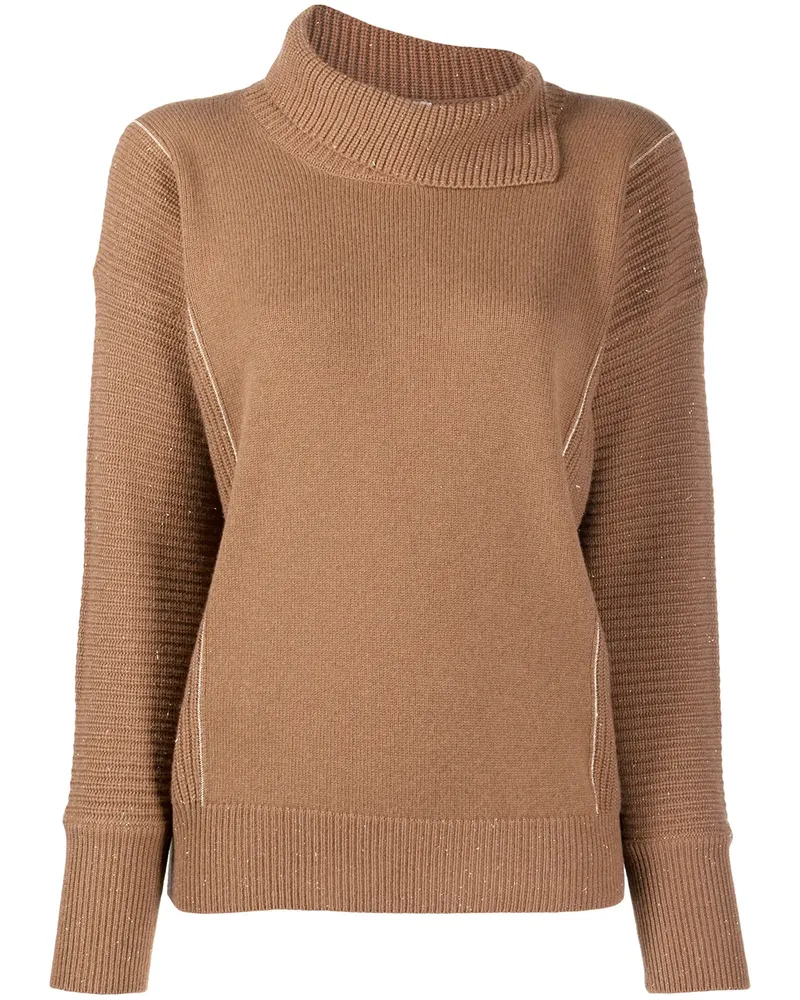 Peserico Pullover mit Stehkragen - Braun Braun
