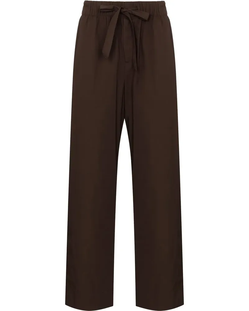 TEKLA Pyjama-Hose mit Kordelzug - Braun Braun