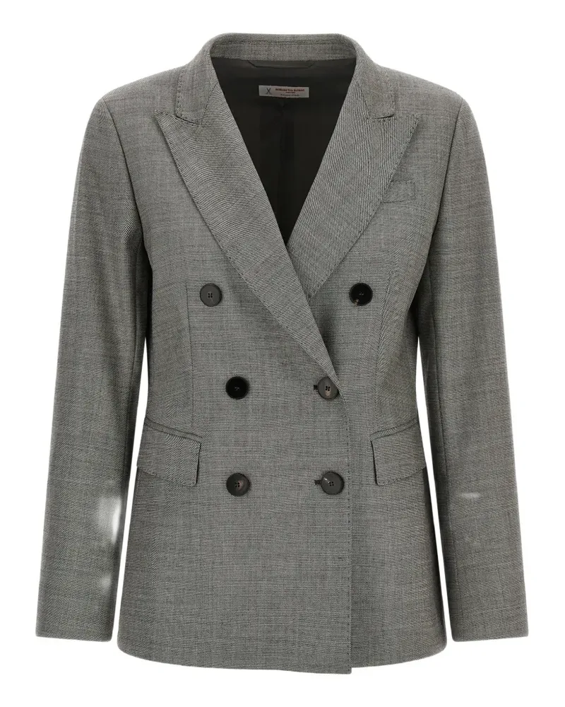 Alberto Biani double-breasted grisaille blazer - Grau Grau