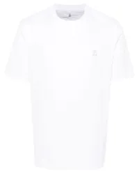 Brunello Cucinelli T-Shirt mit Logo-Stickerei Weiß