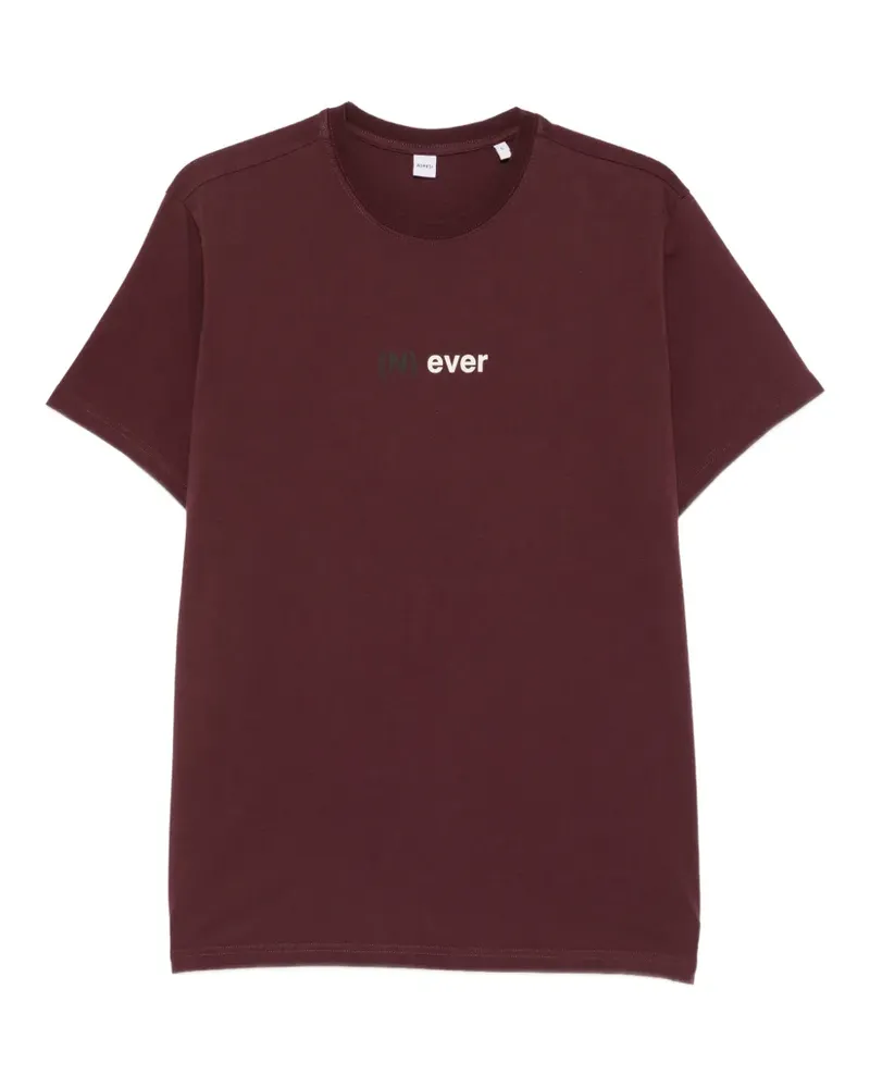 ASPESI T-Shirt mit Slogan-Print - Rot Rot
