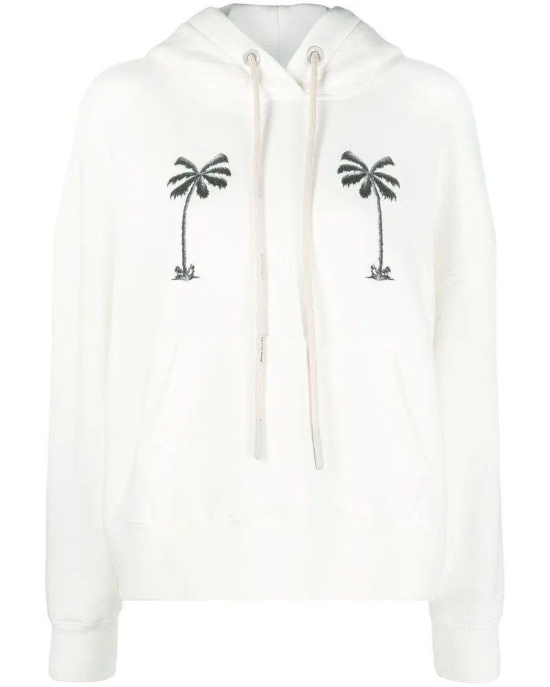 Palm Angels Hoodie mit grafischem Print - Weiß Weiß
