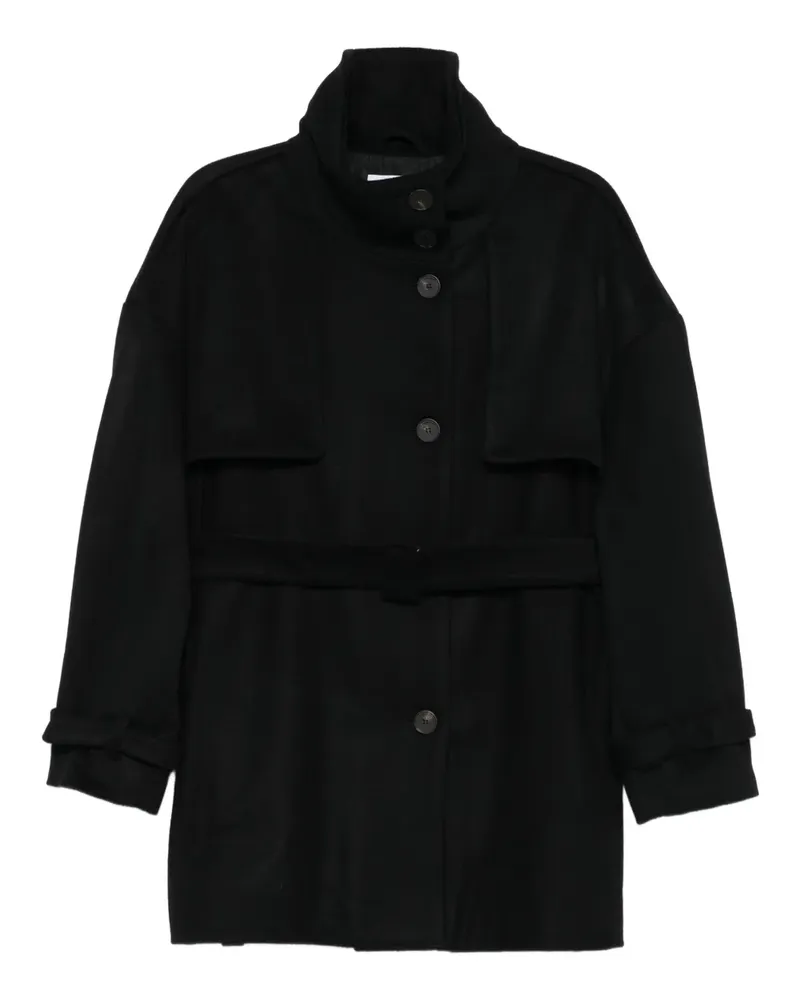 Raquel Diniz Enea Mantel mit Gürtel - Schwarz Schwarz